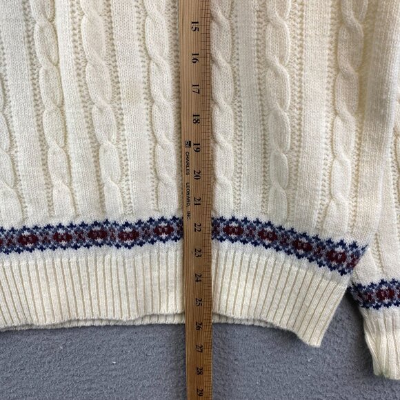 Vintage Jantzen Mens V-neck Sweater Fair Isle size M - Picture 6 of 9